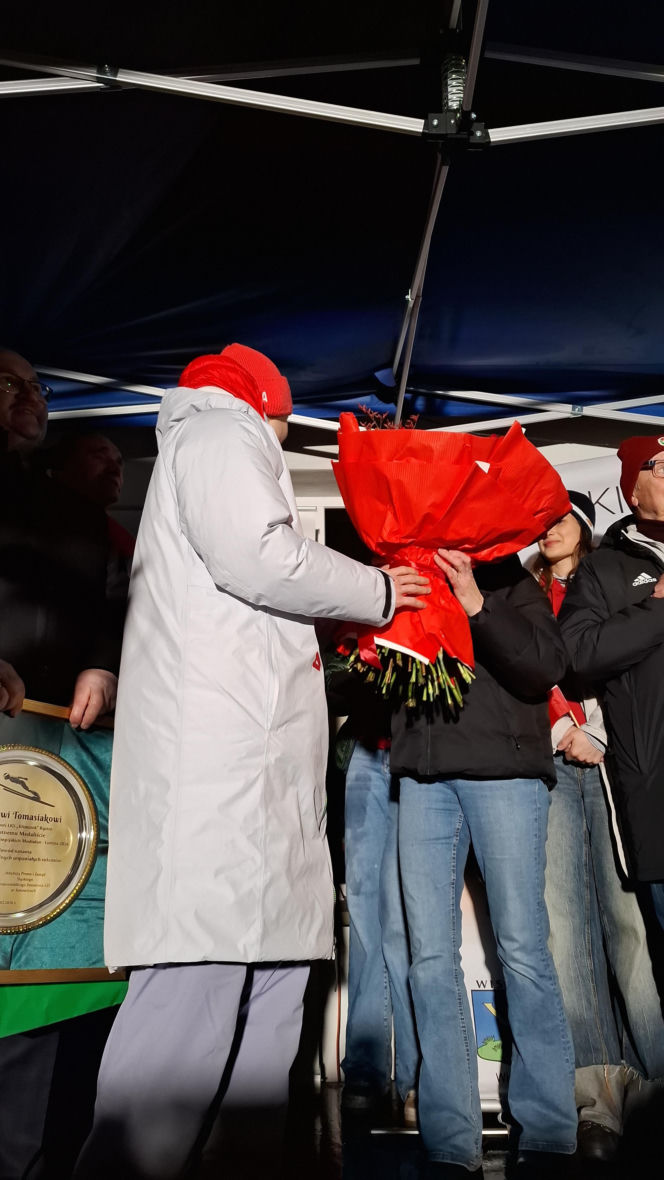 Powitanie Kacpra Tomasiaka w Bystrej 18.02.2026