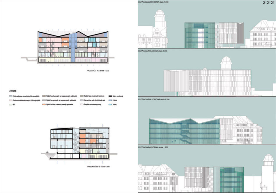Projekt konkursowy Sądu Rejonowego w Nysie, Atelier Loegler