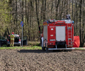 Auto wjechało do Raduni w Juszkowie. 40-letni kierowca nie przeżył