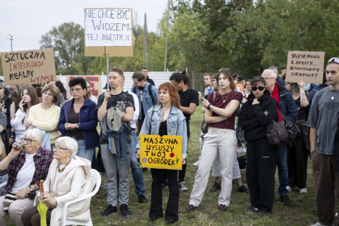 Protest w Piasecznie przeciwko Data Center