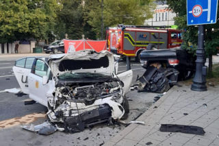 Tragiczny wypadek w Lublinie. Nie żyje pasażerka BMW, siedem osób w szpitalach
