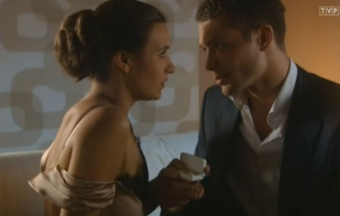 ''M jak miłość'' Tomek (Andrzej Młynarczyk) Małgosia (Joanna Koroniewska)