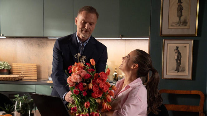 M jak miłość odc. 1892. Magda (Anna Mucha) Andrzej Budzyński (Krystian Wieczorek)