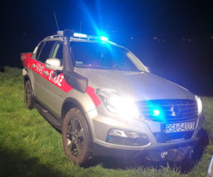 Auto wylądowało w Sanie!