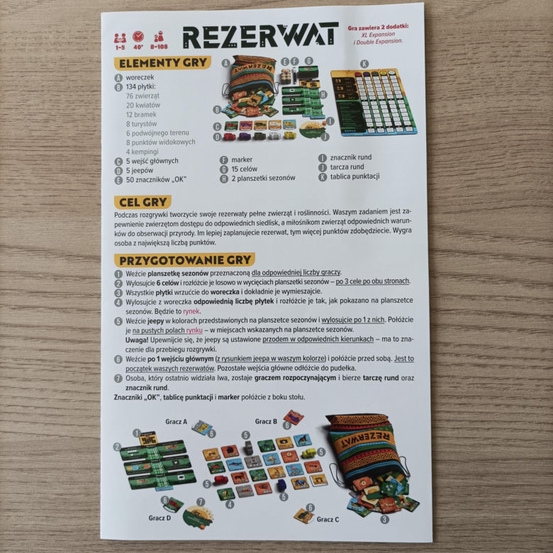 Gra planszowa: Rezerwat