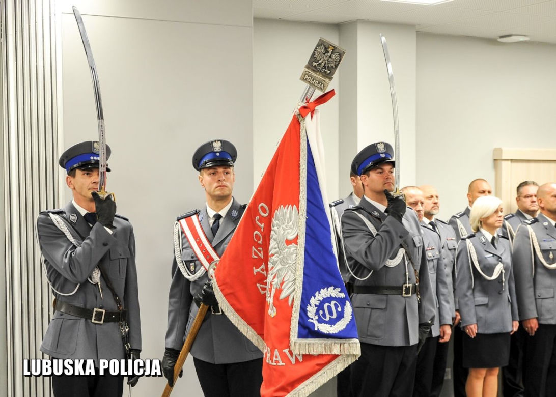 Ślubowanie nowych policjantów w Komendzie Wojewódzkiej Policji w Gorzowie Wlkp.