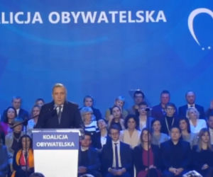 Grzegorz Schetyna na konwencji PO