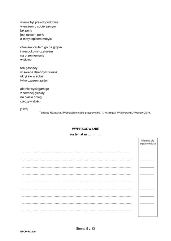 Matura 2022: polski rozszerzony. Arkusze CKE, tematy wypracowania. Poziom rozszerzony	