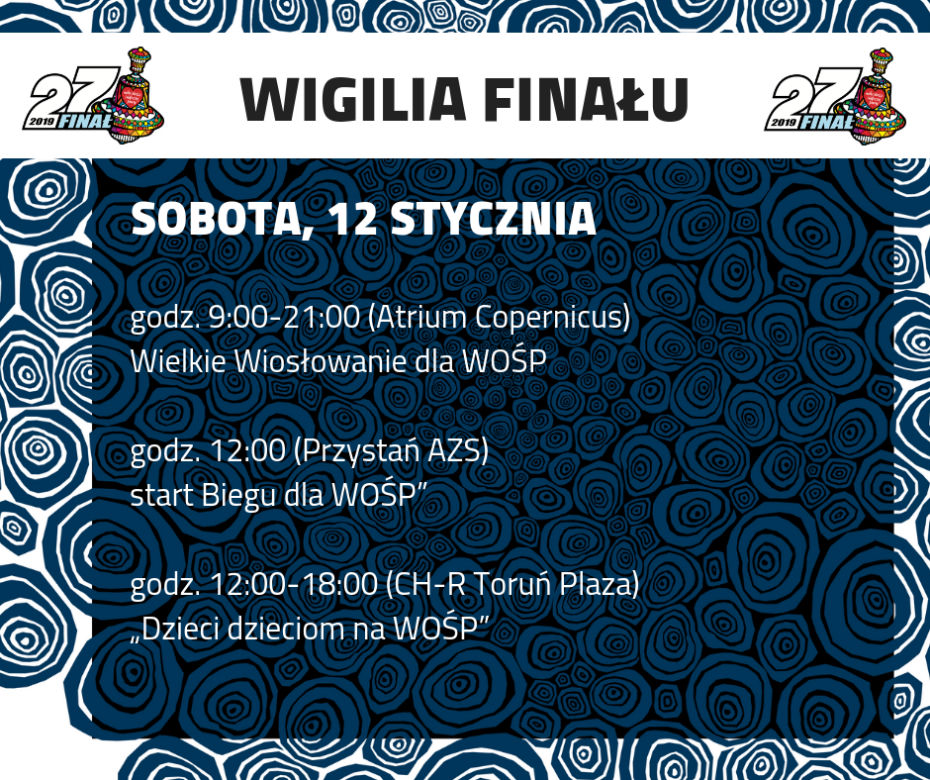 WOŚP 2019 w Toruniu: koncerty, wydarzenia, licytacje i Światełko do Nieba