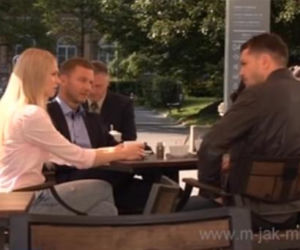 M jak miłość. Joanna (Barbara Kurdej-Szatan), Tomek (Andrzej Młynarczyk), Andrzej (Krystian Wieczorek)