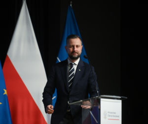 Szef MON Władysław Kosiniak-Kamysz podczas konferencji Szpejowisko 2.0 w siedzibie Dowództwa Wojsk Obrony Terytorialnej w Zegrzu