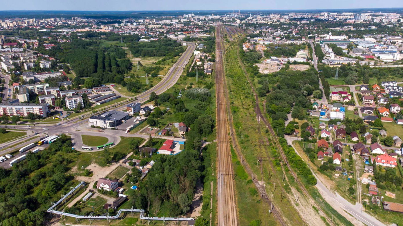 Trasa niepodległości z lotu ptaka. To największa drogowa inwestycja w Białymstoku