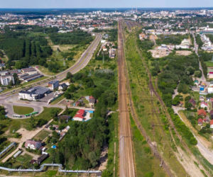 Trasa niepodległości z lotu ptaka. To największa drogowa inwestycja w Białymstoku