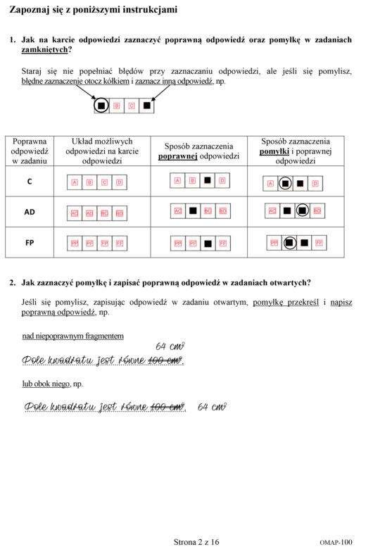 Egzamin ósmoklasisty 2020 matematyka