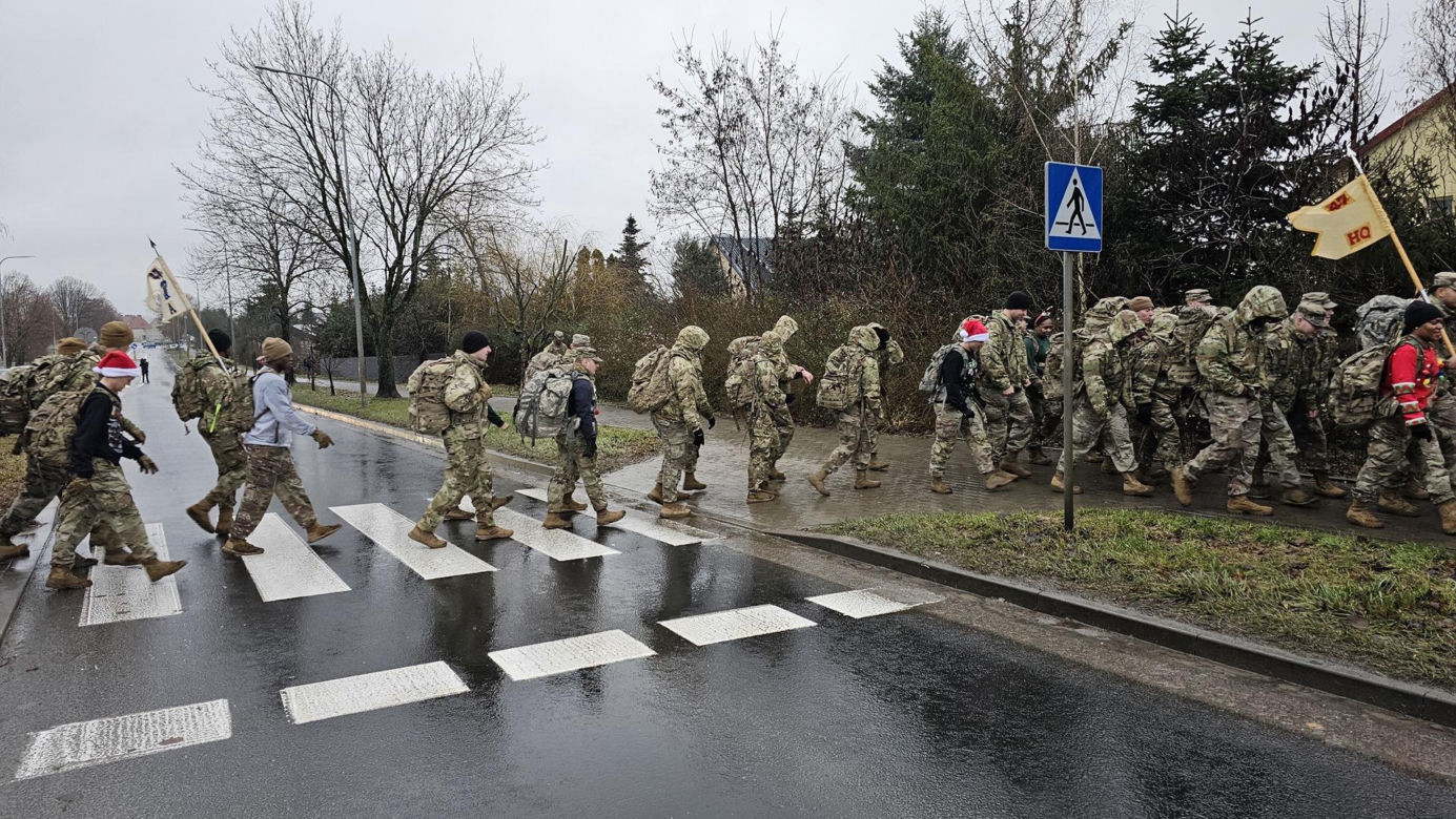 Marsz żołnierzy US ARMY w Drawsku Pomorskim 