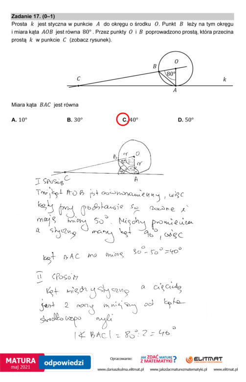 Matura 2021, matematyka poziom podstawowy. Odpowiedzi eksperta