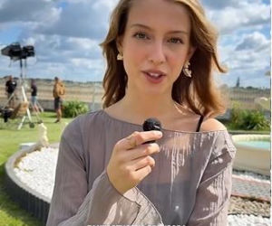 Karolina Ludwiniak na planie Rancza
