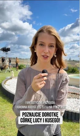 Karolina Ludwiniak na planie "Rancza"