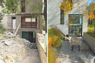 Jak właściciele-architekci poradzili sobie z przebudową starej kostki z lat 50.? Wjazd do garażu zastąpił... taras