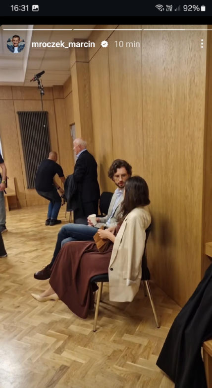 M jak miłość nowy sezon po wakacjach 2025. Kasia (Paulina Lasota), Mariusz (Mateusz Mosiewicz) na planie