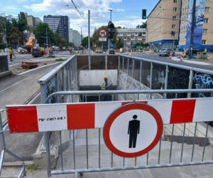 Likwidacja przejścia podziemnego na skrzyżowaniu ul. Młynarskiej i Wolskiej w Warszawie