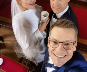 M jak miłość na planie. Piotrek (Marcin Mroczek), Franka (Dominika Kachlik), Paweł (Rafał Mroczek)