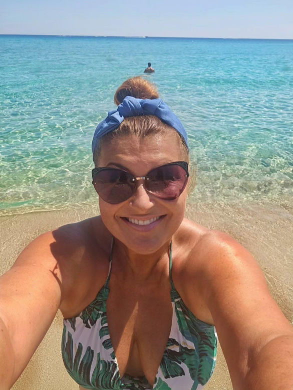 Katarzyna Skrzynecka na rodzinnych wakacjach