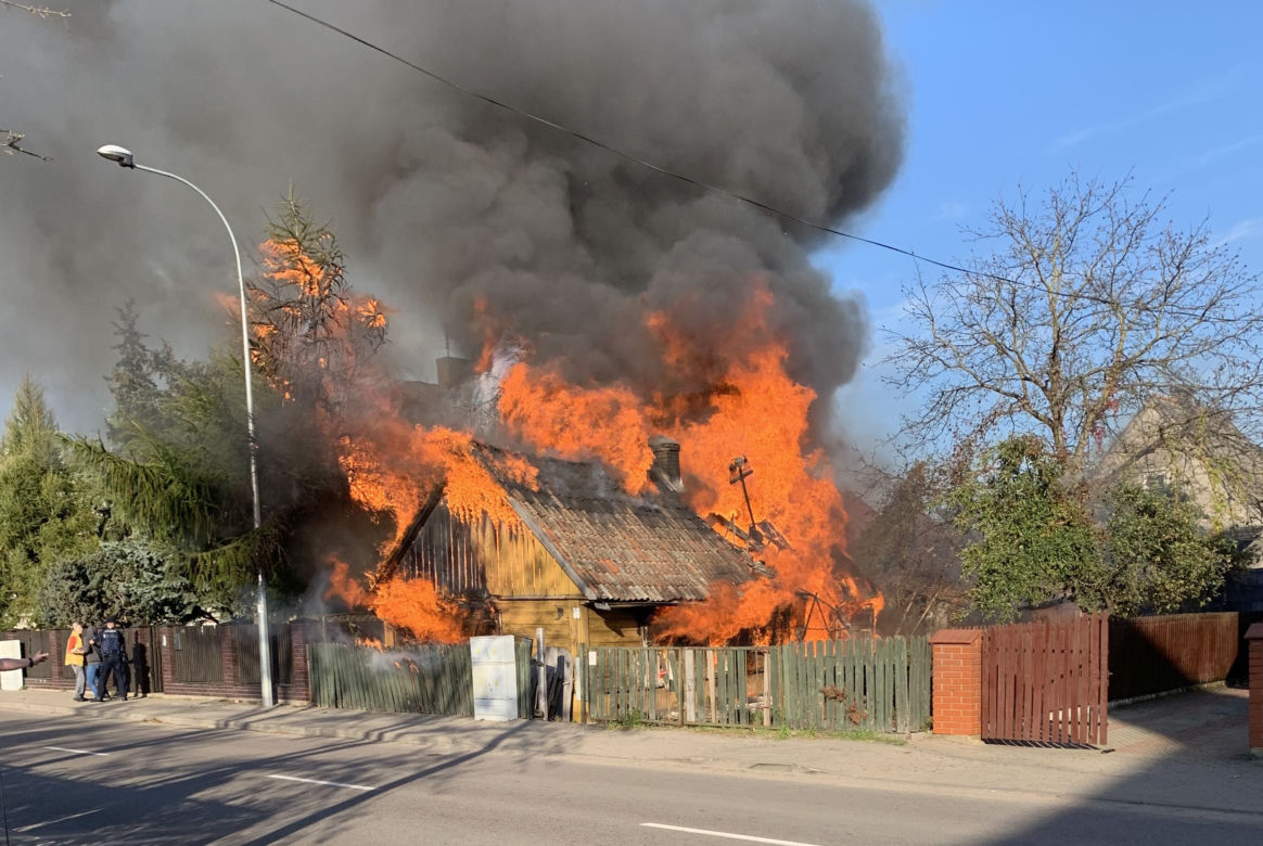 Białystok. Pożar na ul. Boboli 20.10.2019