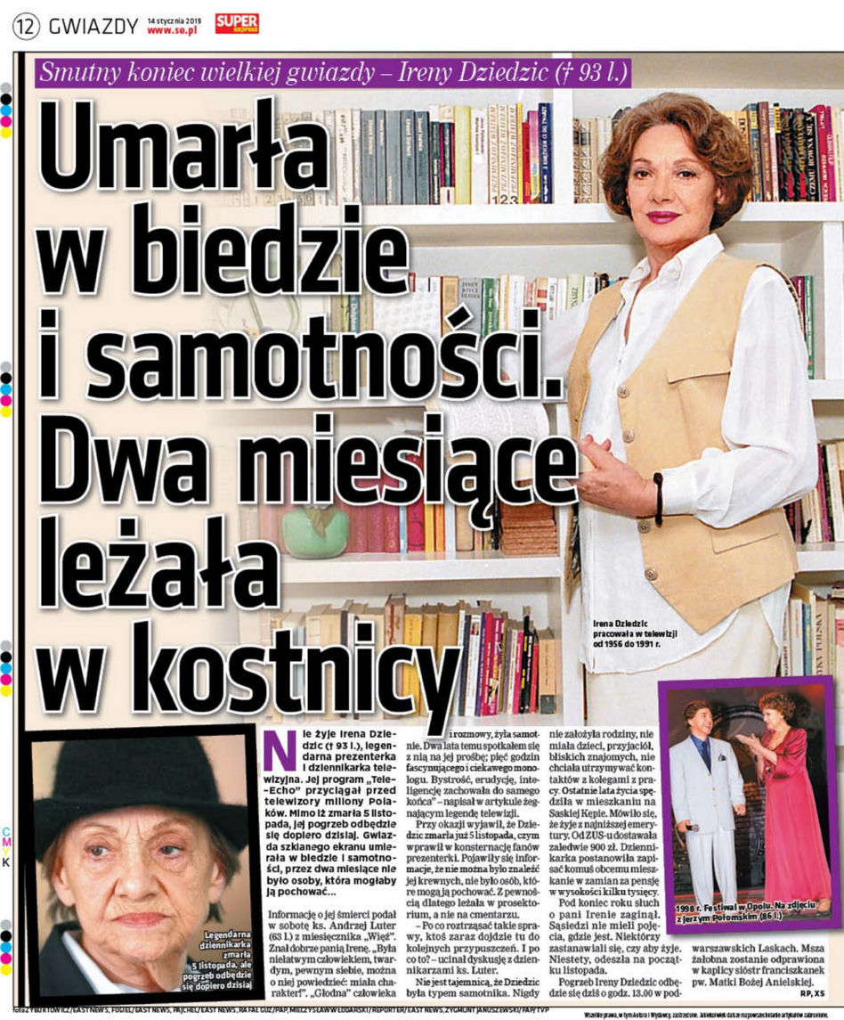 Irena Dziedzic umierała w zapuszczonym zarobaczonym mieszkaniu
