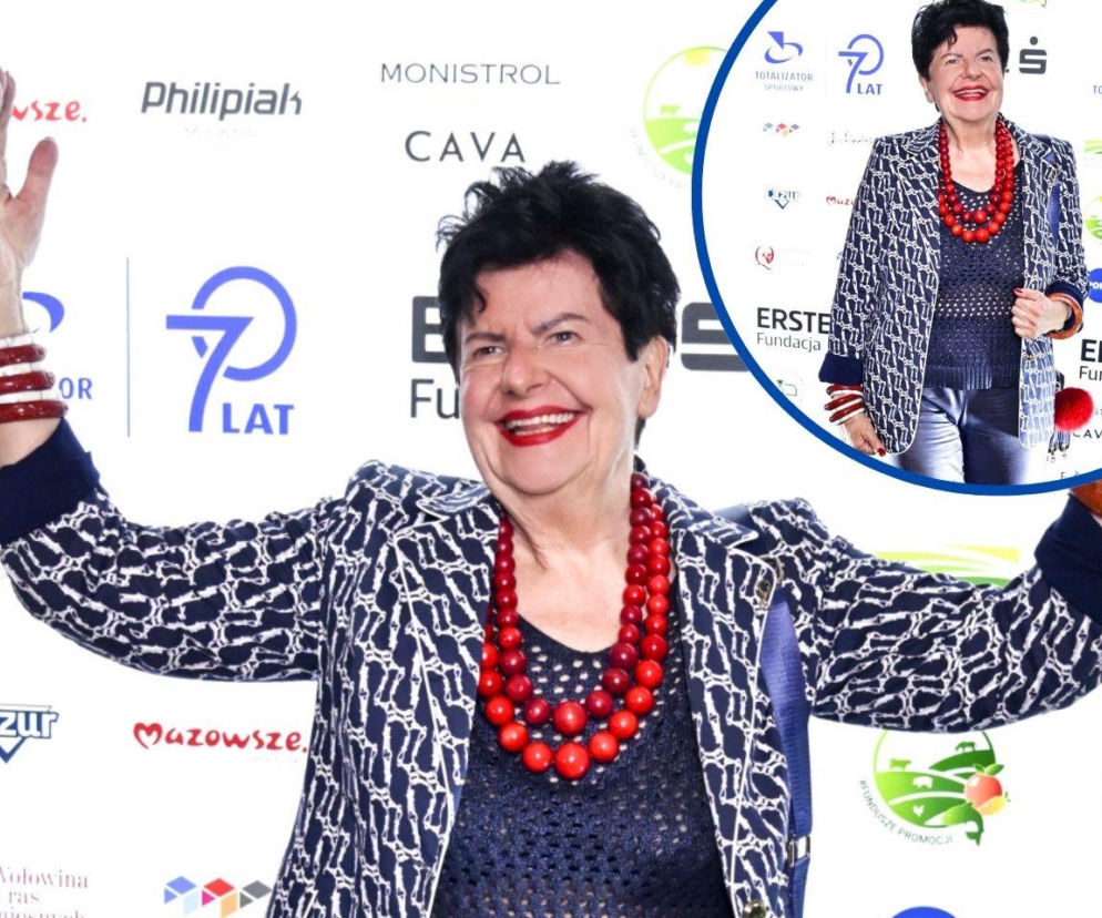 Joanna Senyszyn w siatkowanej bluzce na imprezie