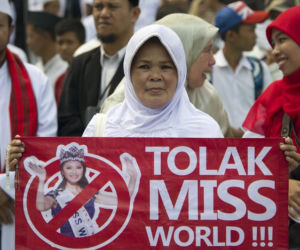 protesty, miss world
