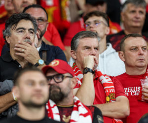 Widzew Łódź - Lech Poznań: Zdjęcia kibiców z meczu 6. kolejki PKO BP Ekstraklasy