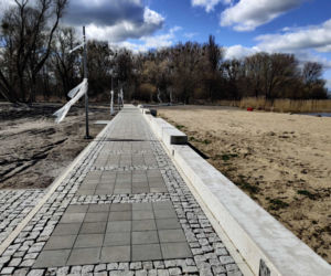 Przebudowa kąpieliska w Dąbiu - kwiecień 2021