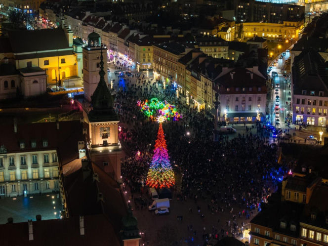 Świąteczna iluminacja 2025/2026 w Warszawie