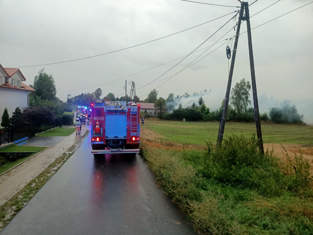 Pożar w Łęgowie pod Iławą