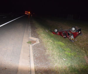 Wypadek na autostradzie A4 w Rzezawie