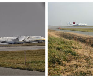 Tłumy na lotnisku w Jasionce.  Obserwowali An-225 Mrija [ZDJĘCIA]