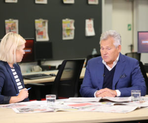 Aleksander Kwaśniewski w redakcji Super Expressu