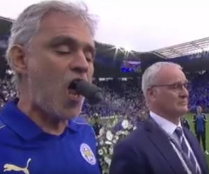 Andrea Bocelli zaśpiewał dla Leicester City!