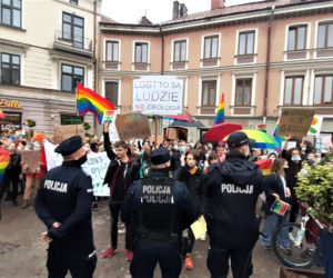 Protest podczas wizyty Adrzeja Dudy