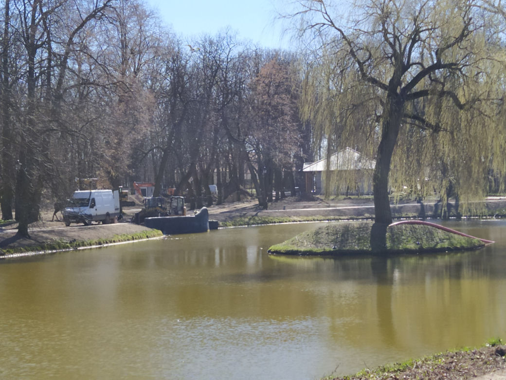 Park Aleksandria w Siedlcach w czasie remontu i prac rewitalizacyjnych - 29.03.2023