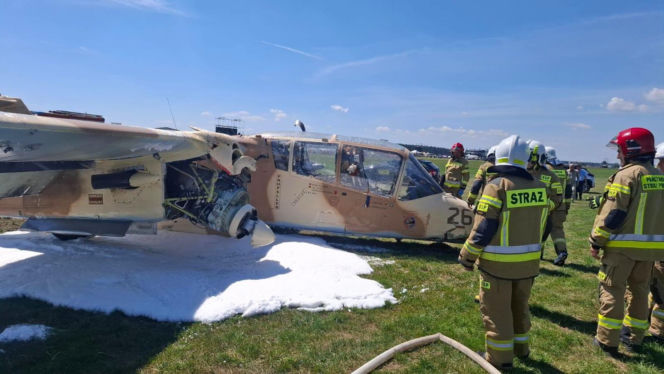 Incydent podczas treningów przed pokazami Antidotum Airshow w Lesznie. Samolot wylądował bez podwozia