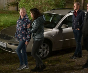 M jak miłość, odcinek 1492: Piotrek (Marcin Mroczek), Kinga (Katarzyna Cichopek) , Lenka (Marysia Głowacka), Paweł (Rafał Mroczek)