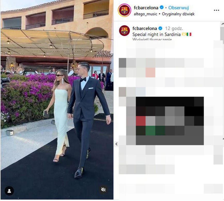 Anna Lewandowska w sukni polskiej marki