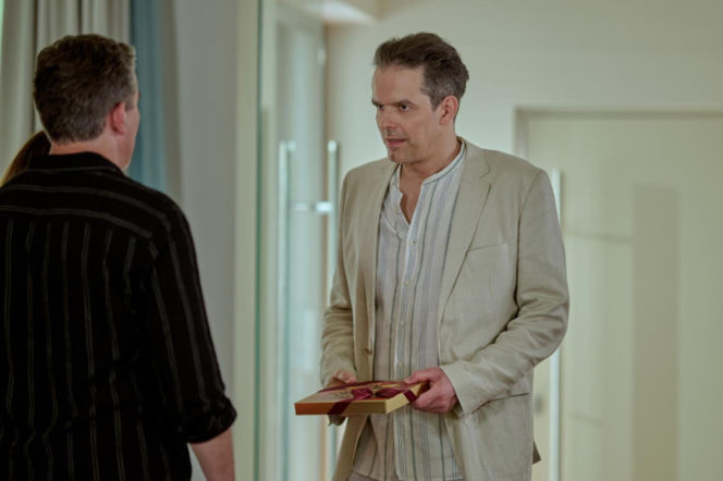 Na Wspólnej odc. 4114. Weronika (Renata Dancewicz), Sebastian Petrus (Robert Jarociński), Lew Nalepa (Przemysław Sadowski)