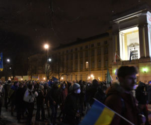Kolejny protest pod ambasadą Rosji w Warszawie
