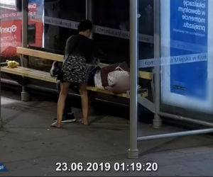 Bezczelna złodziejka z Krakowa! Obrabowała śpiącego na przystanku