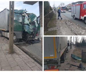 Śmiertelny wypadek w Suchowoli. Zginął kierowca ciężarówki [ZDJĘCIA]