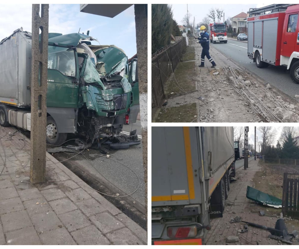 Śmiertelny wypadek w Suchowoli. Zginął kierowca ciężarówki [ZDJĘCIA]