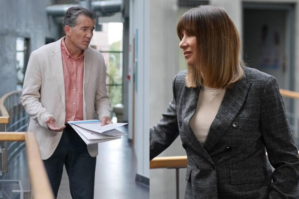 "Pierwsza miłość" Doktor Wenerski (Przemysław Sadowski), Grażyna (Grażyna Wolszczak)
